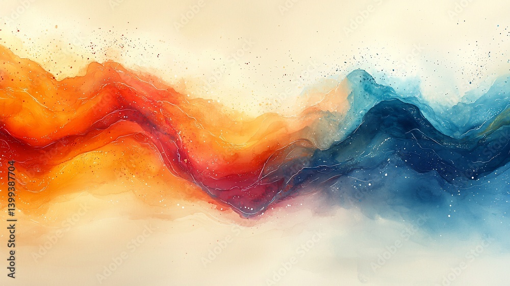 Obraz premium Abstract Flowing Colors Landscape