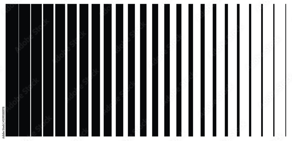 Black vertical stripes on halftone white background. Geometric pattern for wallpaper design. Black vertical stripes on halftone white background. Geometric pattern for wallpaper design.