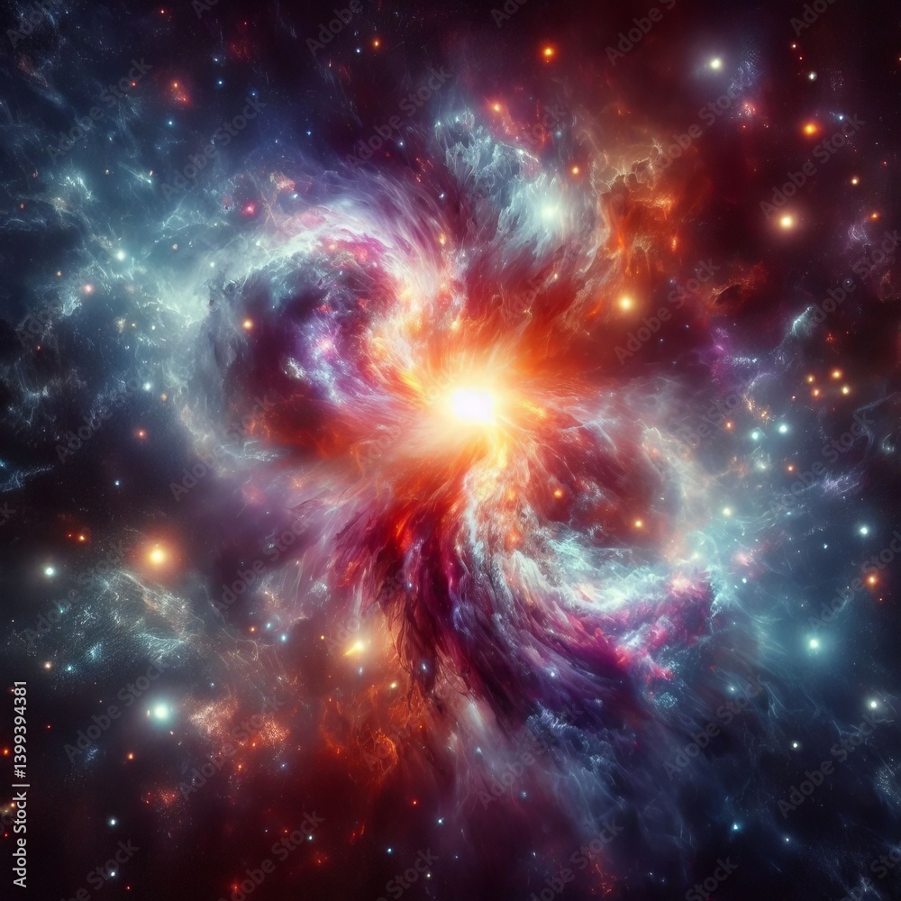 Fototapeta premium Celestial Collision Echo