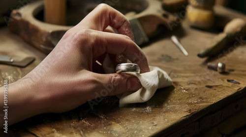 Jewelry repairing craft closeup detail photo