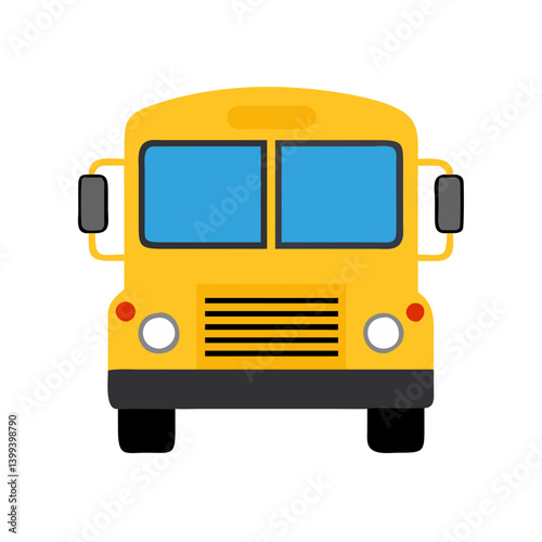 yellow school bus icon, yellow school bus vector illustration-simple illustration of yellow school bus, perfect for yellow school bus logos and icons