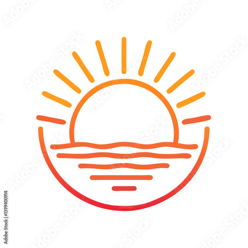 sunrise logo icon, sunrise logo vector illustration-simple illustration of sunrise logo, perfect for sunrise logo logos and icons