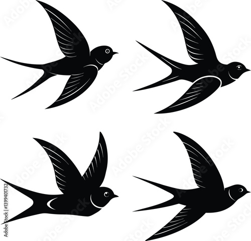 Swallow Silhouette vector