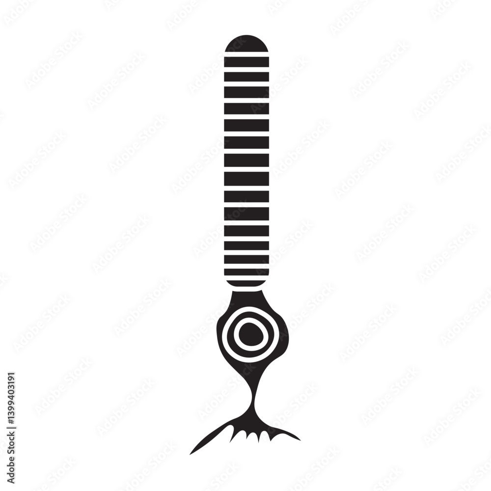 Naklejka premium rod cell glyph icon