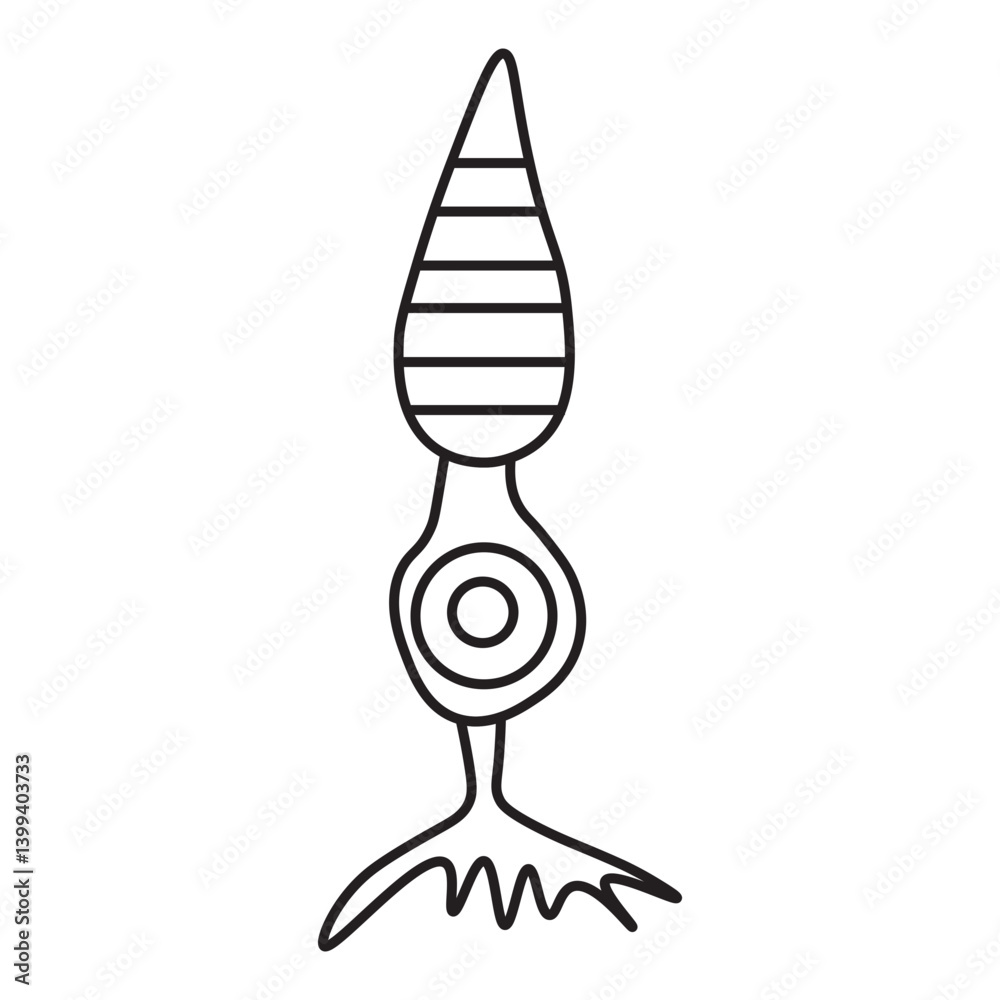 Obraz premium cone cell line icon