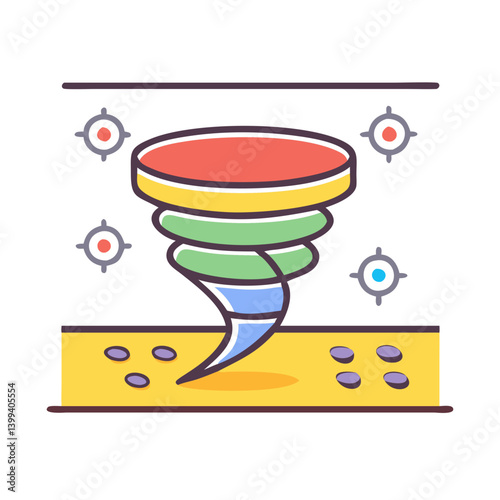 twister icon, twister vector illustration-simple illustration of twister, perfect for twister logos and icons