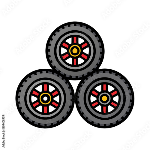 wheels icon, wheels vector illustration-simple illustration of wheels, perfect for wheels logos and icons