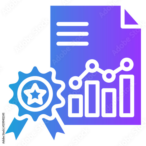 Statistical Model glyph gradient icon