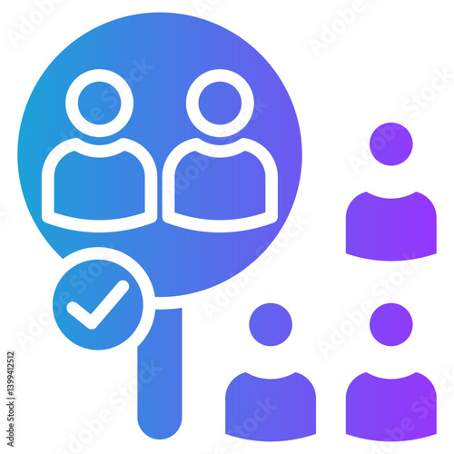 Sampling glyph gradient icon