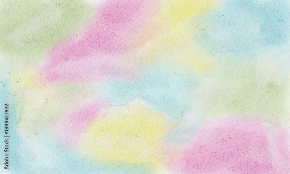 Abstract watercolor artwork with rainbow colors and texture