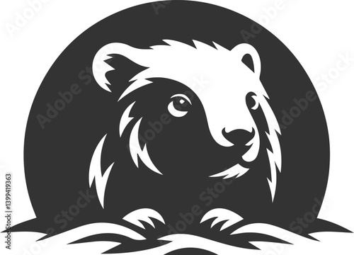 Vector wombat animal silhouette