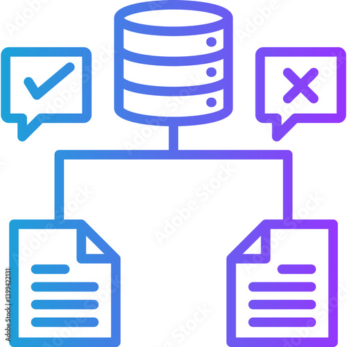 Data Collection line gradient icon