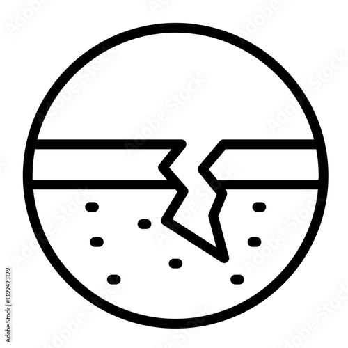 Aftershock Waves Vector Line Icon Design