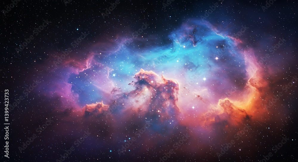 Obraz premium Cosmic Bloom AI Generated