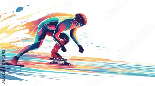 Speed Skating: A Dynamic Illustration of Winter Sports