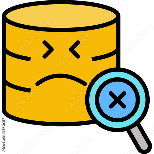 Missing Data lineal color icon