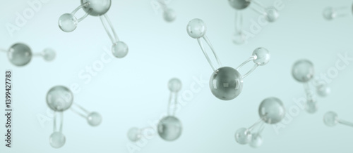 Obraz na plátně Carbon dioxide or Co2 molecule, Net Zero and carbon neutral