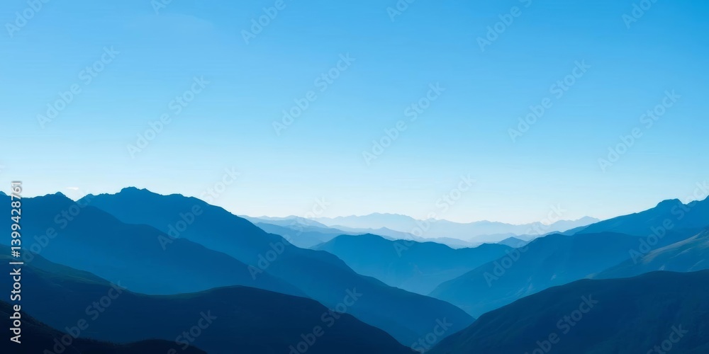 Sharp angular blue mountains, minimalist landscape , horizon, abstract Sharp angular blue mountains, minimalist landscape , horizon, abstract