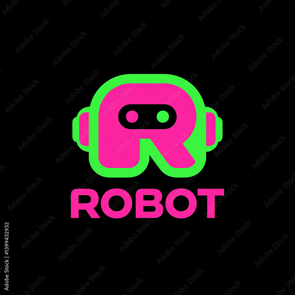 Fototapeta premium Robot logo design