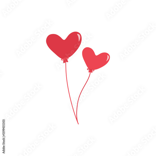 Heart balloons for Valentine's Day celebration