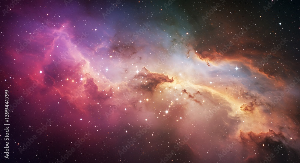 Fototapeta premium Cosmic Tapestry AI Generated