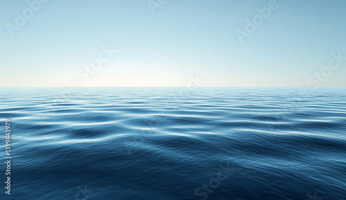 Wallpaper Mural Tranquil Blue Sea with Gentle Ripples Reflecting Clear Sky Above Torontodigital.ca