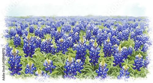 Bluebonnet Reverie AI Generated