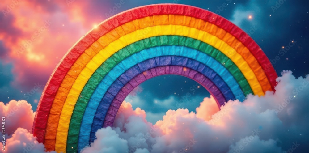 Obraz premium Rainbow of postcard sets displayed, collection, artwork