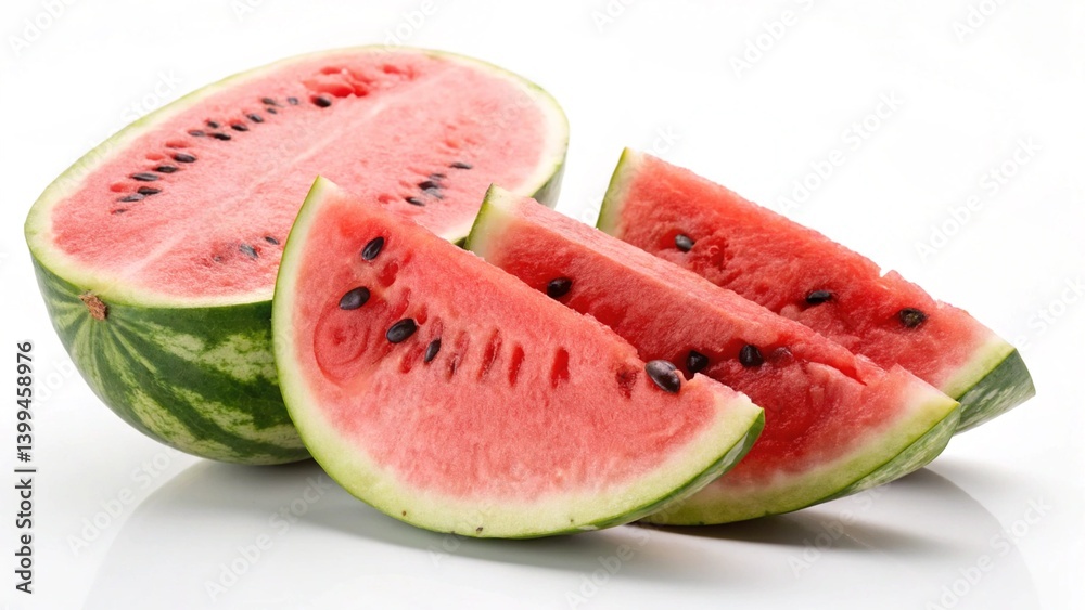 Sliced Of Watermelon Isolated On White Background,One slice of tasty fresh watermelon isolated on white background Sliced Of Watermelon Isolated On White Background,One slice of tasty fresh watermelon isolated on white background