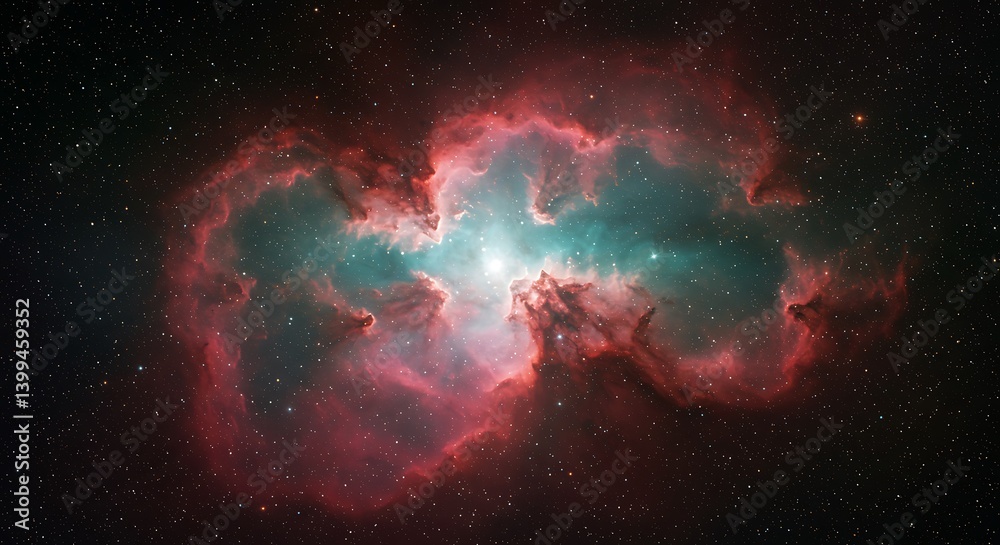 Obraz premium Cosmic Heartbeat AI Generated