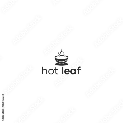 dual meaning hot leaf logo vector