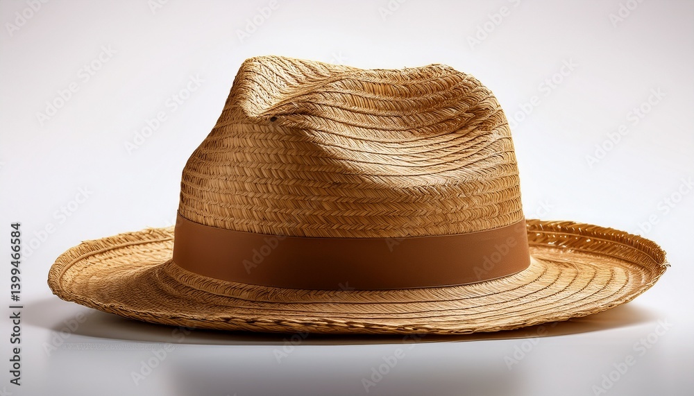 straw hat, white background straw hat, white background