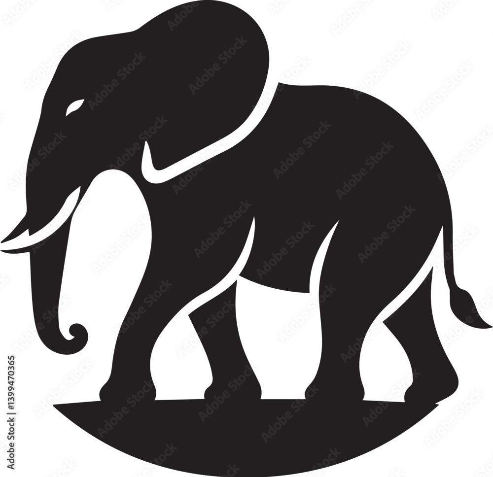 Obraz premium Elephant Flat vector illustration