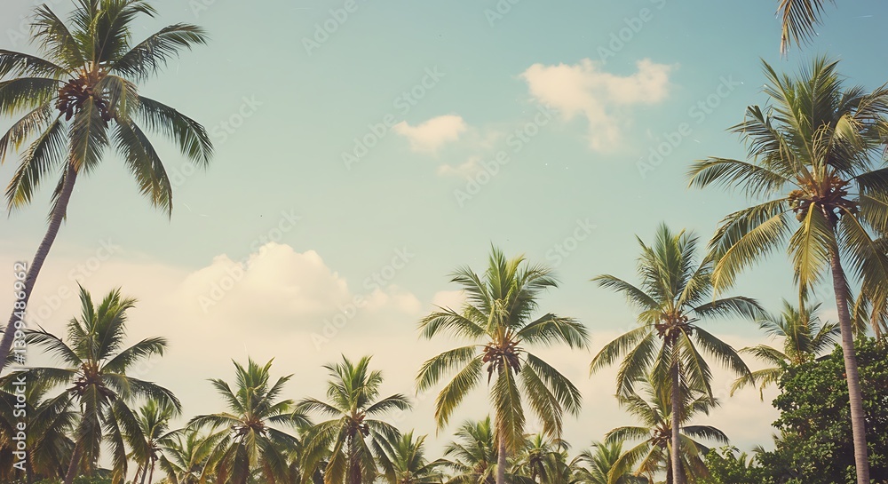 Fototapeta premium Palm Canopy Dreams AI Generated