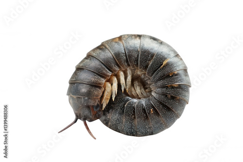 Photorealistic Roly Poly Bug Rolled Into Ball Transparent Background photo