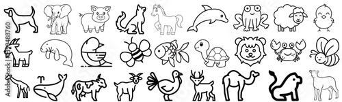 Animals related editable icon set
