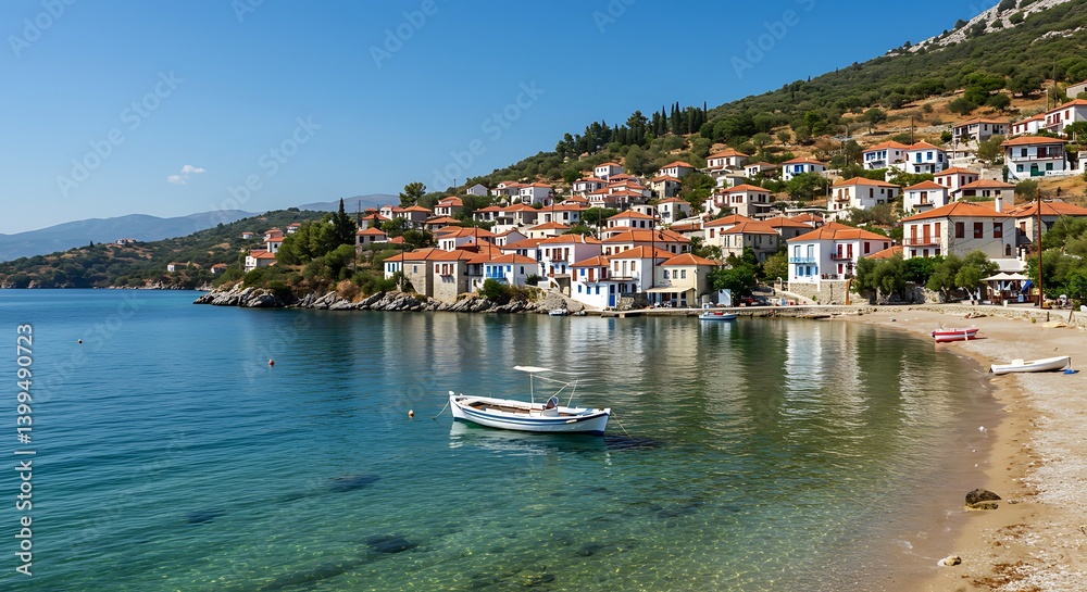 Fototapeta premium Coastal Harmony AI Generated
