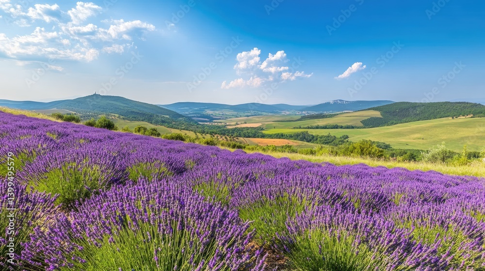 Naklejka premium Panoramic Lavender Fields