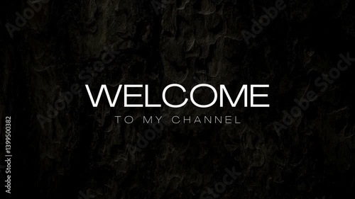 The words Welcome to My Chanel with animation and neon nuances, can be used for video openings