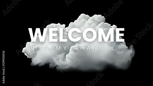 The words Welcome to My Chanel with animation and neon nuances, can be used for video openings