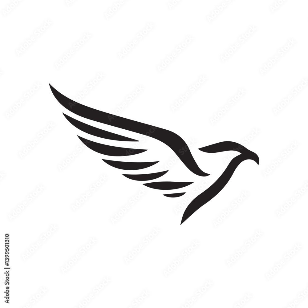 Fototapeta premium Wing logo and symbol illustration