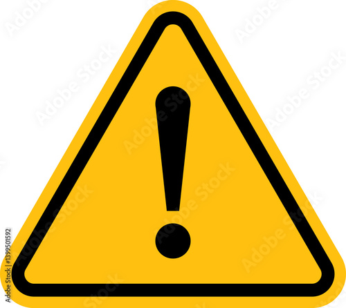 Warning Dangerous attention icon, danger symbol, filled flat sign, solid pictogram, isolated on white. Exclamation mark triangle symbol.