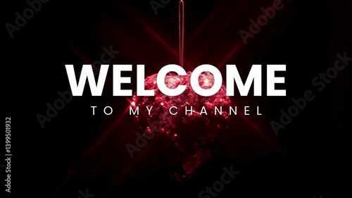 The words Welcome to My Chanel with animation and neon nuances, can be used for video openings