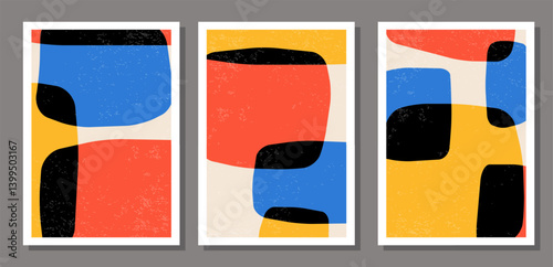 Trendy set of abstract creative minimal organic artistic compositions