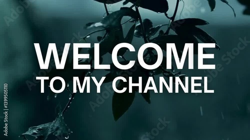 The words Welcome to My Chanel with animation and neon nuances, can be used for video openings