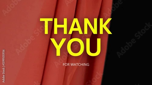 Thanks for Watching. Glitch Text Animation Effect on Old Interference Screen. 4K Video