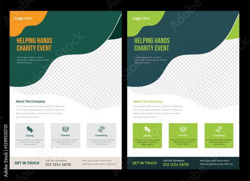 Charity Event management flyer, brochure design, donate, help, spread happiness charity foundation poster, fund-raising flyer, voluntary organization leaflet template old care nursing home poster
