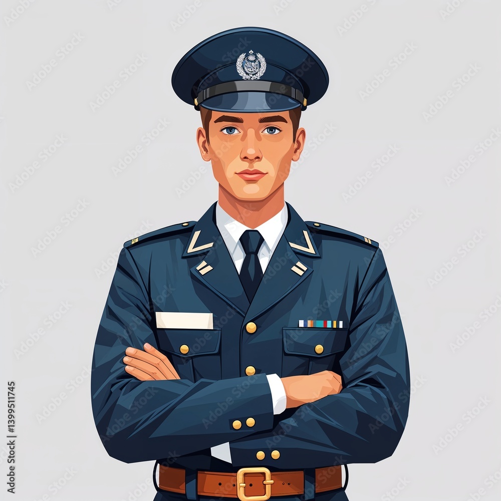 Civil Engineer in uniform vector art illustration on plain white background Civil Engineer in uniform vector art illustration on plain white background