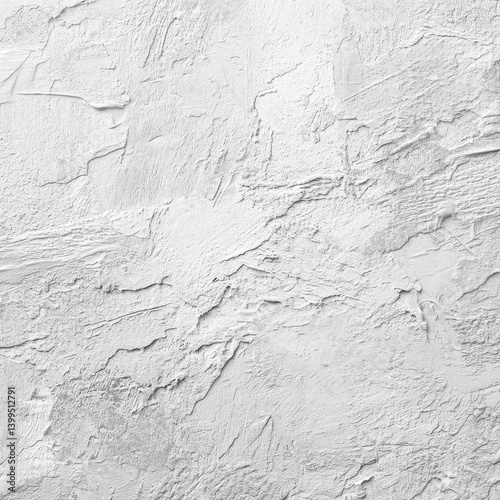 Obraz na płótnie Textured light gray stucco wall. Detailed surface with varied brush marks and uneven application, creating a rough, textured finish w salonie