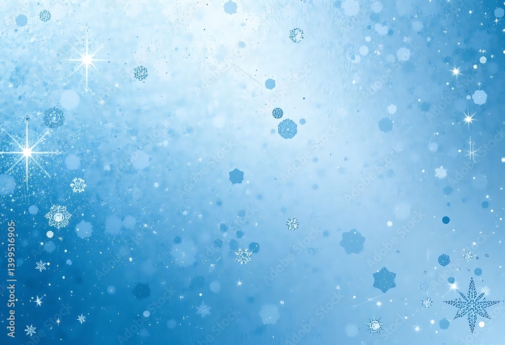 Delicate wintery blue background illustration with subtle snowflake elements Delicate wintery blue background illustration with subtle snowflake elements